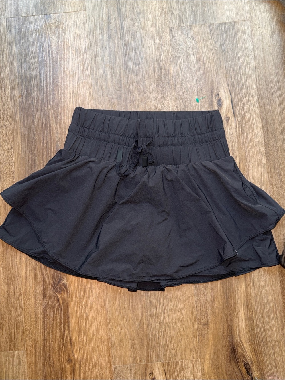 JoyLab Black Circle Skater Skirt with Drawstring Waist